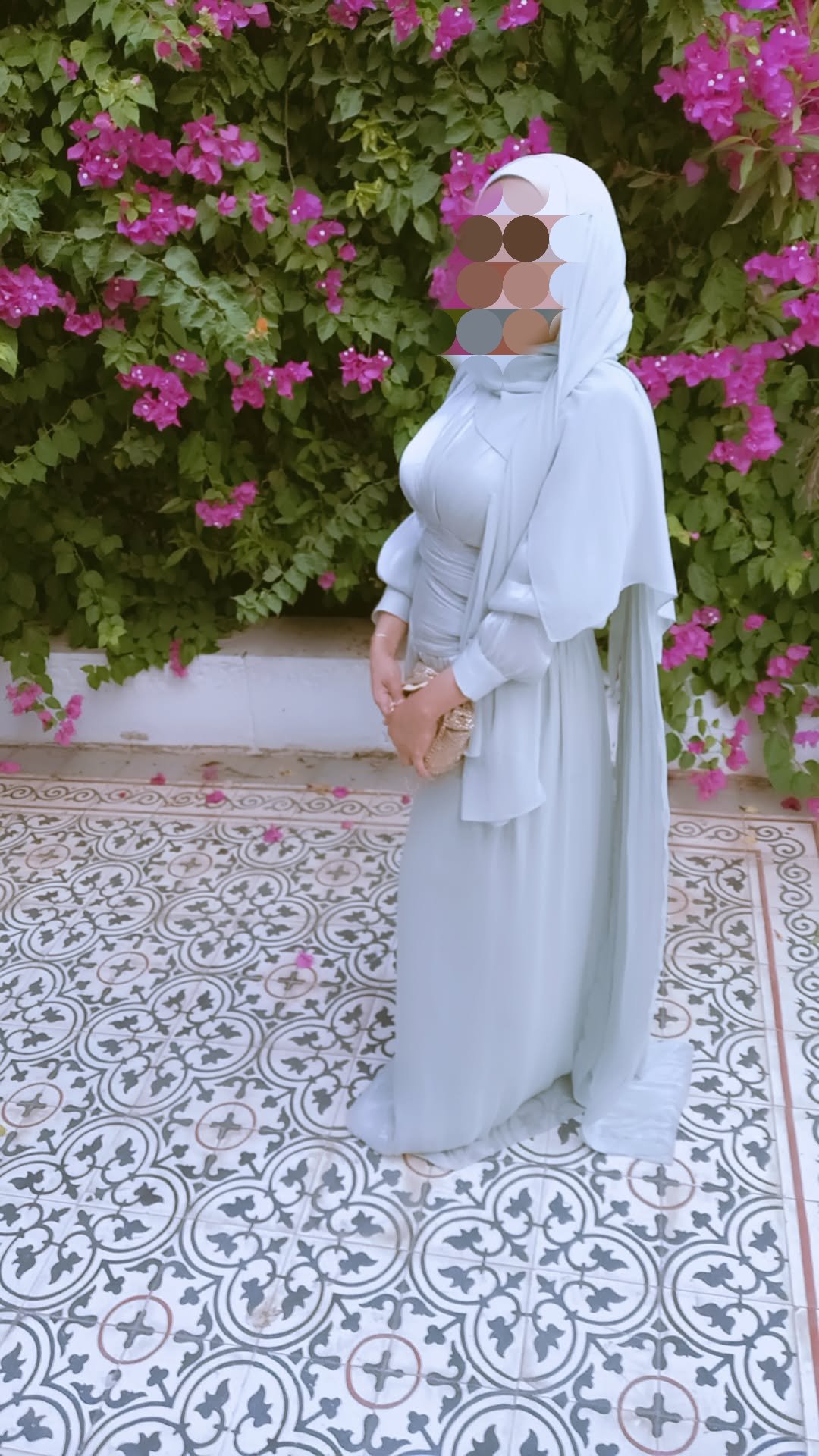 سواريه مينت جرين فاتح راقي – شيفون كريستال – ارتدى مرة واحدة فقط - مقاس 55 ل 60 ك
