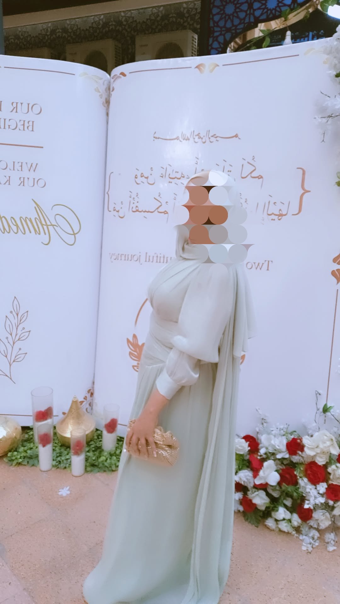 سواريه مينت جرين فاتح راقي – شيفون كريستال – ارتدى مرة واحدة فقط - مقاس 55 ل 60 ك - 3