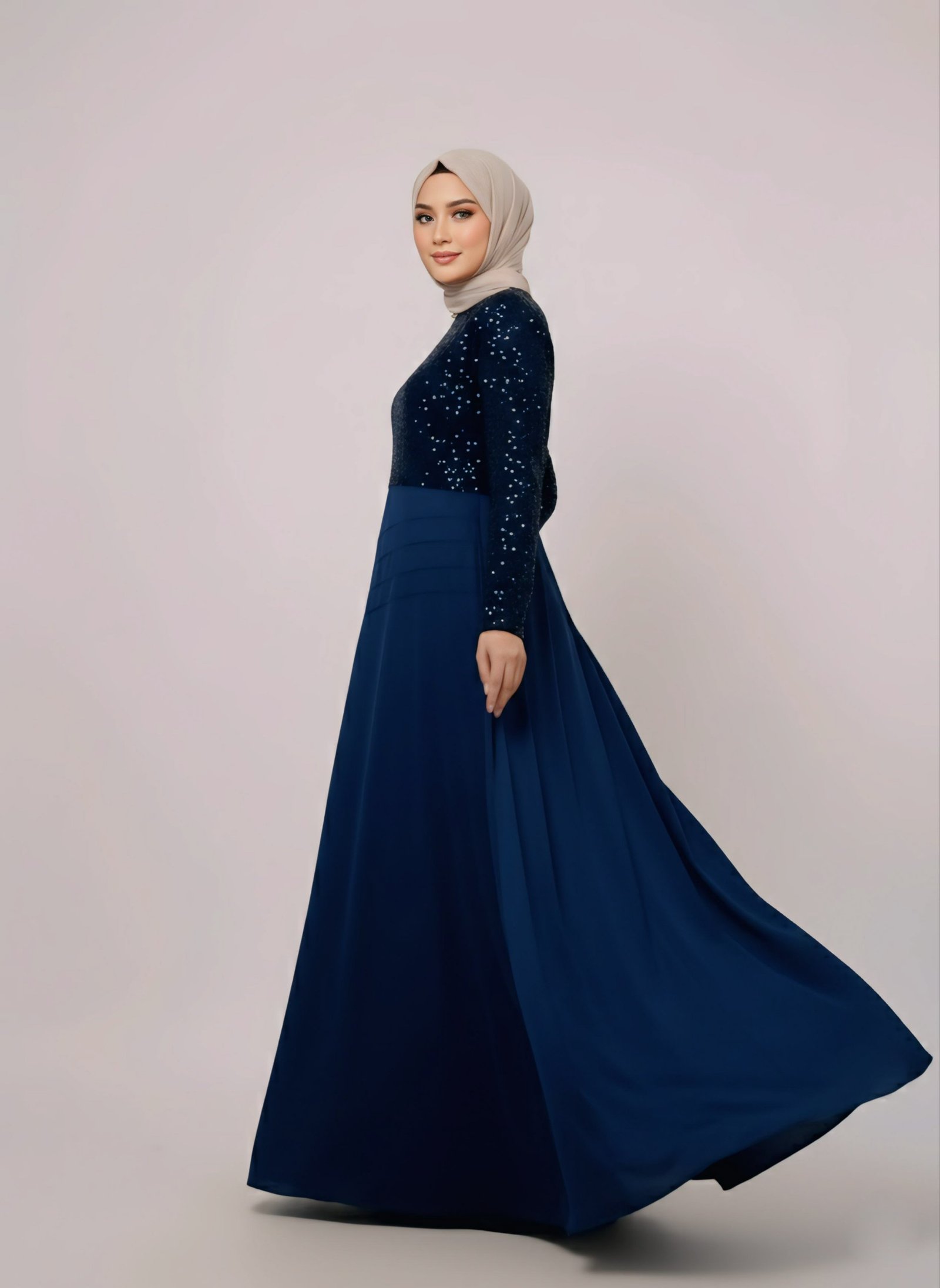 Elegant Plus Size Navy Formal Dress for Weddings &amp; Gala