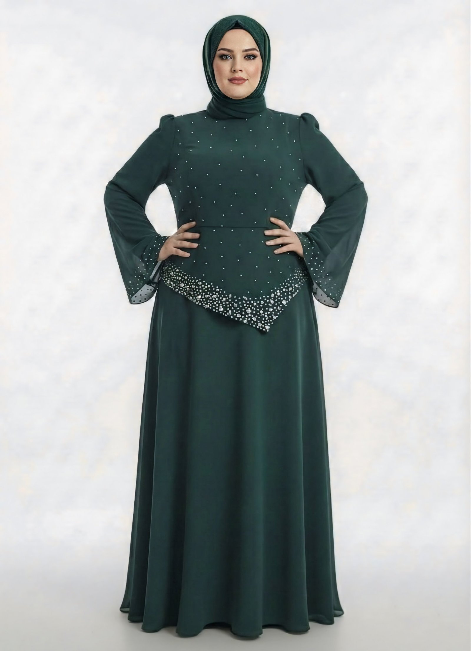 فستان سهرة مرصع بالكريستال - 2