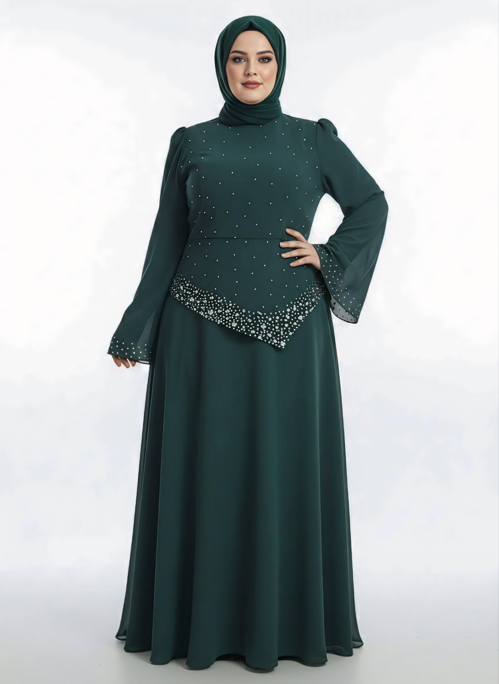 فستان سهرة مرصع بالكريستال - 3